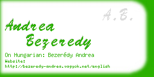 andrea bezeredy business card